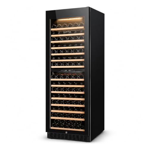 Image of Carysil Wine Chiller CW-165, 425 L, Dual Zone Wine Cooler Refrigerator for up to 165 Bottles, 5-20C Temperature Control, LED Touch Control, Anti-UV Door, Freestanding /Built-In Installation