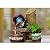 Indoor & Outdoor 3-Tier Jar Waterfall Fountain with LED Light – 24.4" Stone Bowl Water Feature for Gardens, Patios, and Offices, Handcrafted Resin Floor Fountain, Soothing Waterfall for Relaxation