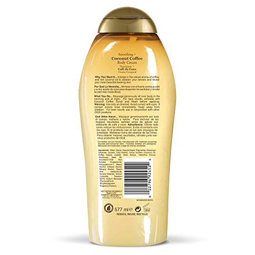 Ogx 92452 Smoothing + Coconut Coffee Body Cream 19.5 Oz thumb #1