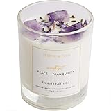 Crystal Candle, Amethyst Candles, Spiritual Gifts for Women (Peace • Tranquility)