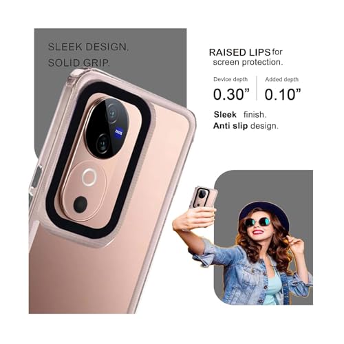 Image of A rtistque Ultra Stylish Back Cover Case for Vivo V40 5G / V40 Pro 5G | Premium Shockproof TPU | Protective Design | Vivo V40 5G / V40 Pro 5G Cover - White