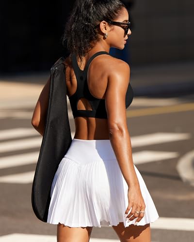 RUNNING GIRL Sports Bras for Women High Support,Racerback High Impact Grey Sports Bra Moulded Cup Workout Bra Push up3