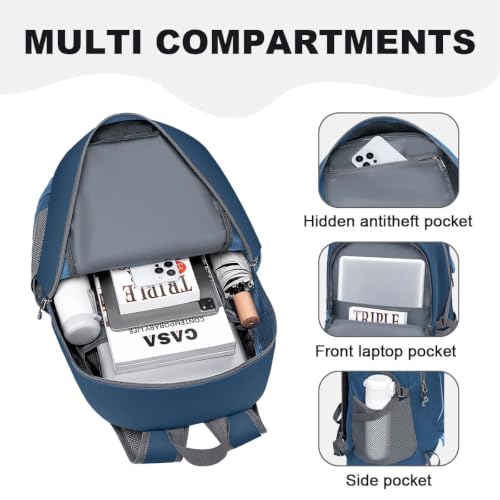 Image of MIYCOO Backpack - Ultra Lightweight Packable Backpack for Travel Camping, Hiking Back Pack Waterproof Foldable Daypack for Men Women Blue