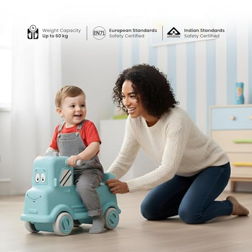 Image of Happy Bear Rider | Push car for 1-5 Years | Fun Indoor | Unlimited Fun for Little Ones | Rider for Kids Boys and Girls | Best Gift for Kids (Blue)