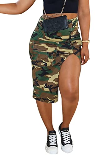 Amazon.com: Vakkest Womens Camo Cargo Skirt Y2K Streetwear BF