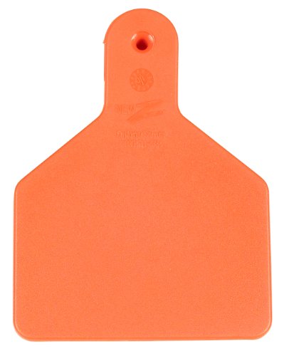 Z Tags 25 Count 1-Piece Blank Tags for Calves, Orange