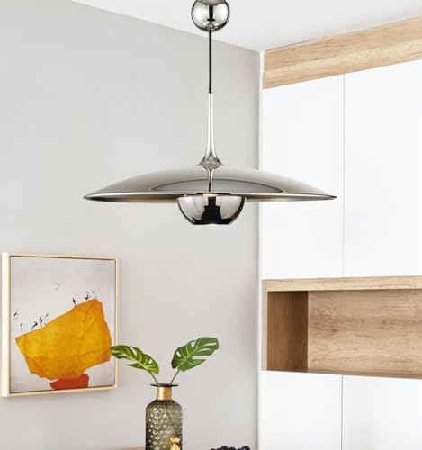 Plafonnier milieu du siècle chrome pour chambre moderne