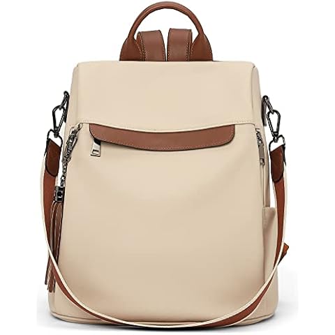 BOSTANTEN Women's Backpack, Leather Anti Theft Travel Backpack, 2 in 1 Shoulder Bag, Large, M Cover