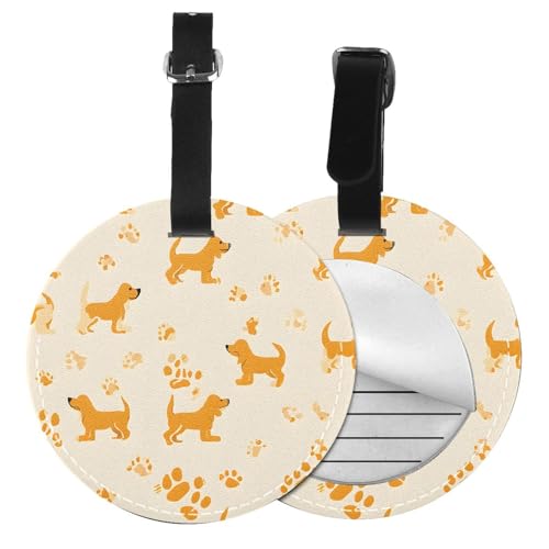 Étiquette de bagage Corgi en PVC lot de 6 pour valises et sacs de voyage