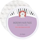 First Aid Beauty - Ingrown Hair Pads with BHA + AHA - Aftershave Treatment Pads to Help Prevent Razor Bumps for Men & Women - Exfoliate Underarms & Bikini Area - Compostable for Daily Use - 28 Pads