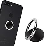 Phone Ring,Finger Ring Stand,360° Rotary Cell Phone Holder Finger Loop Grip Mount Universal Smartphone Kickstand for iPhone 6/6s Plus, iPhone 7/7 Plus, Samsung Galaxy S8/S8 (Black)