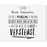 JUNIWORDS Mauspad Mousepad, Ich Bin Blinde Telefonistin, ich löse Probleme, von denen du Nicht weißt, DASS du Sie hast, auf eine Weise, die du Nicht verstehst (5023189)