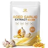WACHRAY Aged Garlic Extract 300 Capsules - 10000mg High Potency, Odorless, Garlic Supplement for Heart Health, Immune Support & Antioxidant Benefits Non-GMO Gluten-Free