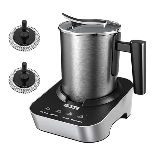 Electric Milk Frother + Replacement Whisk Accessories - Detailed View