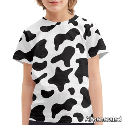 Image of Renewold Kids Novelty T-Shirt for Girls Boys Short Sleeve Crewneck Summer Tee Soft Breathable Graphic Shirt for Age 2-16