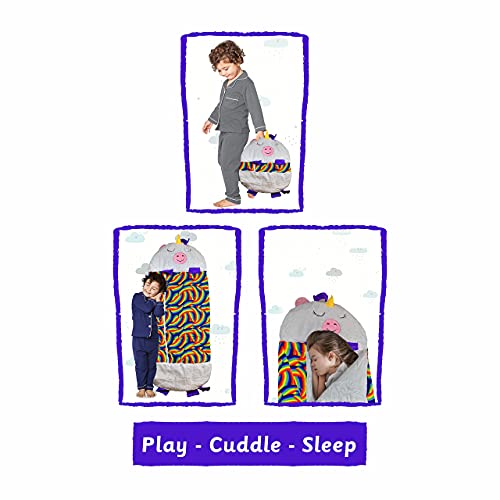 2-in-1-Kuscheltier-Schlafsack, zusammenfaltbarer Tierschlafsack mit Kissen für Kinder, weiches Material & waschmaschinenfest, Plüschtier, Geschenk für Jungen und Mädchen - Image 3