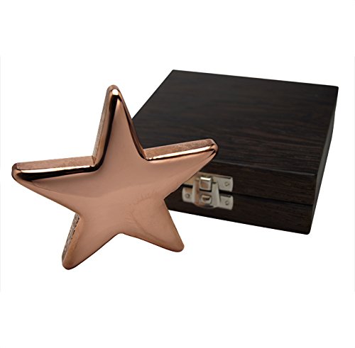 Preisvergleich Produktbild Kupferstern Weihnachtsstern - Kupferbarren 500g im Holzetui