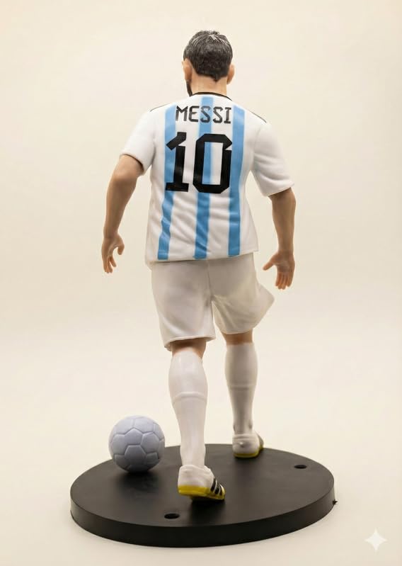 Image of No.10 Football Star Action Figure 16 CM Static Collectible Toy with Stand and Ball Sports Player Figurine Showpiece for Kids Adults Desk Shelf Decor Gift for Football Fans