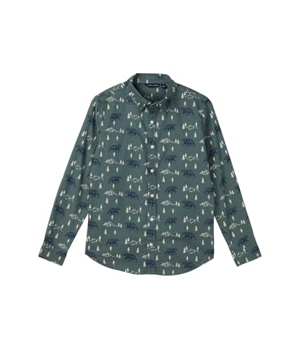 Image of Janie and Jack Printed Twill Button Down Shirt (Toddler /Little Kid /Big Kid)