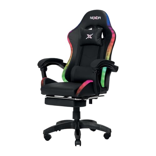 Wintem – – Sedia Gaming con Poggiapiedi Estraibile, Doppio...