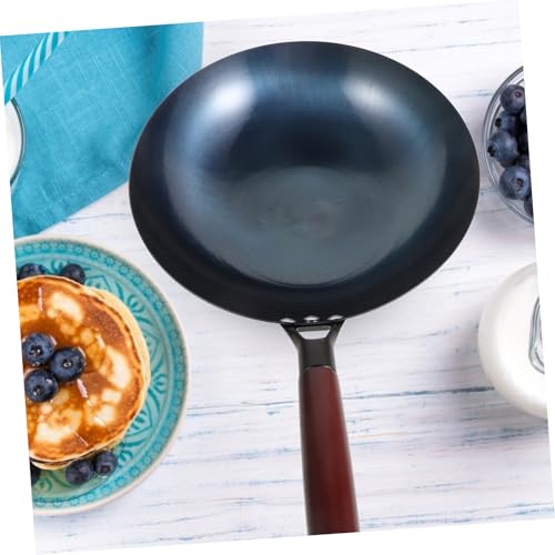 Wok de hierro antiadherente con fondo redondo miniatura 7