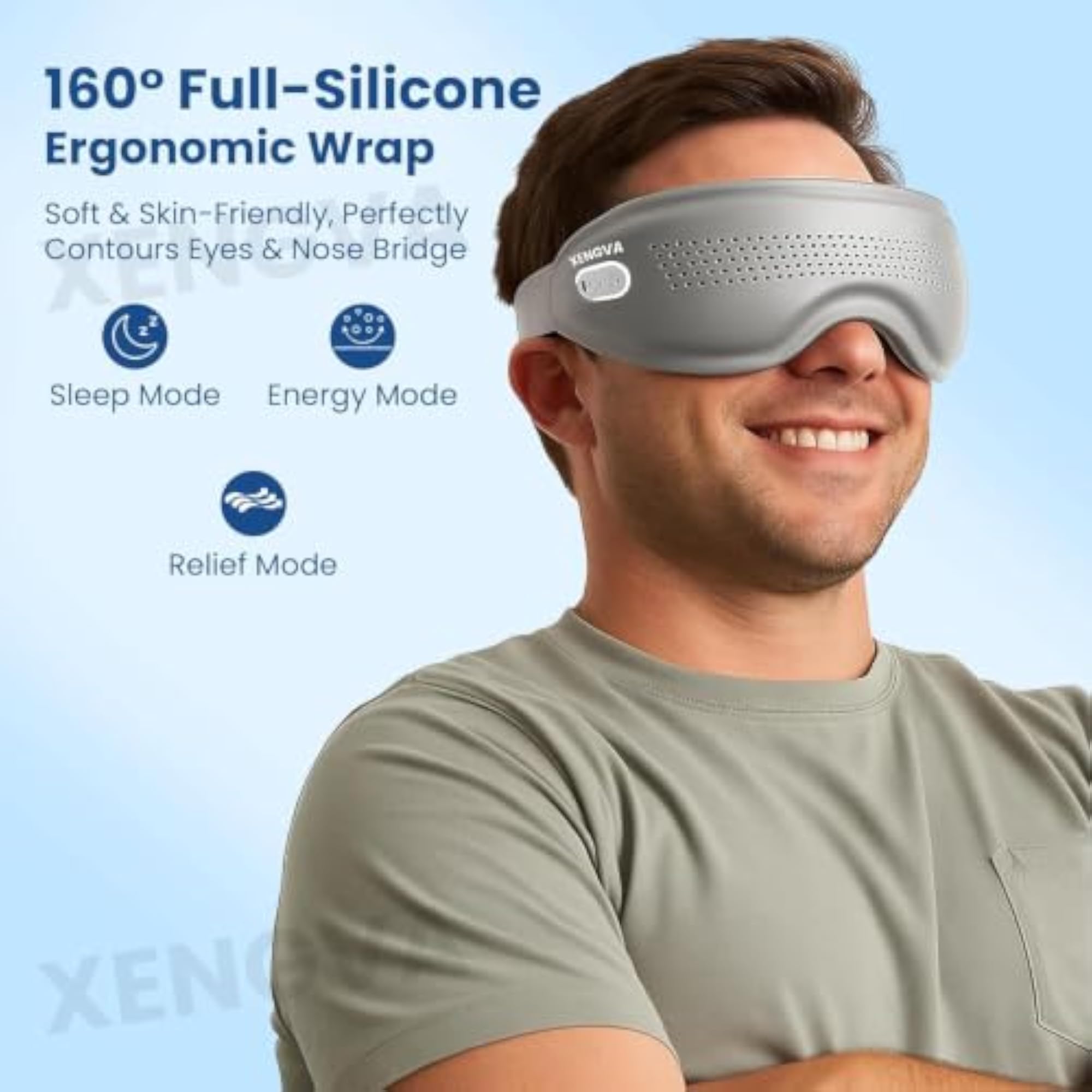 Portable Electric Silicone Eye Massager with Music
