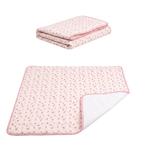 Image of TIDY SLEEP Waterproof Baby Messy Mat | Multipurpose Splash Mat for Under High Chair, Art & Craft, Feeding, Playtime | Anti-Slip, Easy Clean, Foldable | 95x95 cm | Blossom Pink