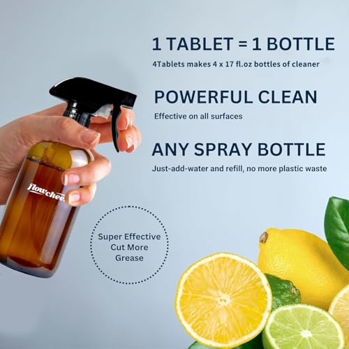 Image of flowcheer Multi Surface Cleaner Refills -12 Pack(Lemon) | All Purpose Cleaning Refill Tablet-Makes 192 fl oz Bottles of Spray Cleaner for Household & Kitchen