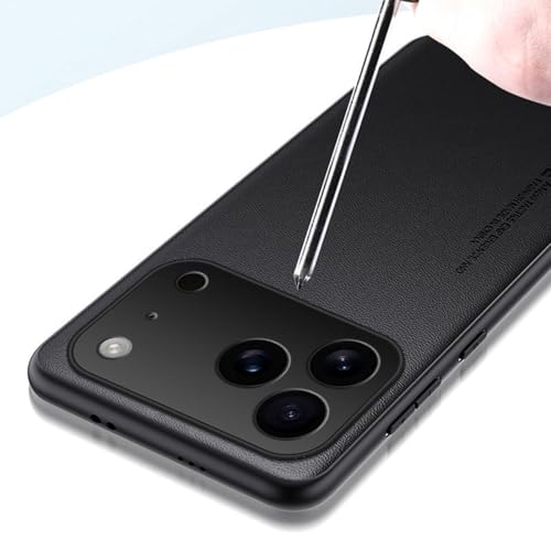 Coque en cuir iPhone 17 Pro Max style affaires chic et fin - 4