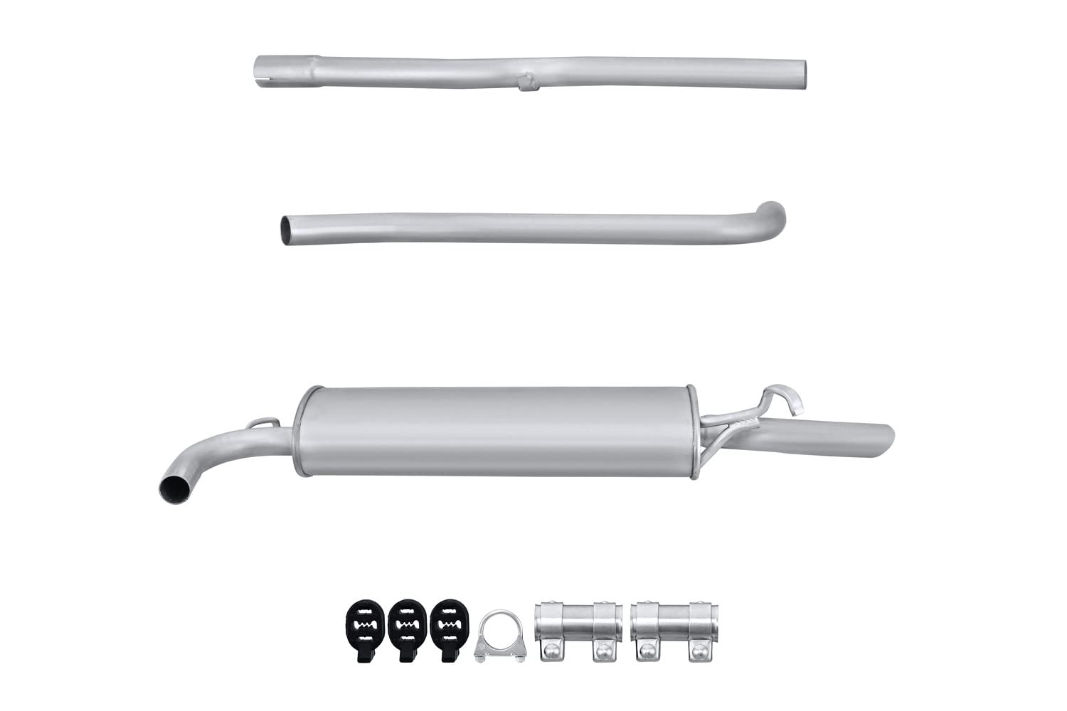 HELLA 8LD 366 029-311 Silenziatore posteriore - Easy2Fit® Kit - posteriore - a tre pezzi/in tre parti - Kit con parti annesse