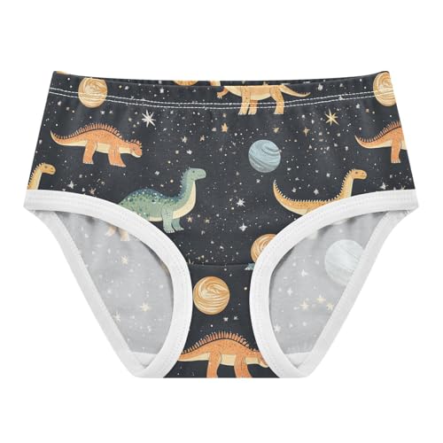 Wusikd Dinosaurs Floating Girls' Underwear Cotton Colorful Girls Briefs Soft Toddler Underwear 2T