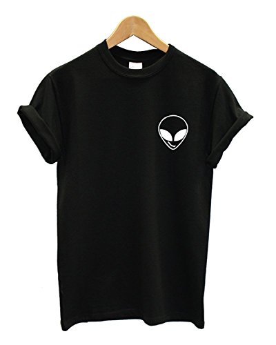 Mars NY Women's Alien smiling Crewneck T-Shirt