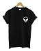 Mars NY Women's Alien smiling Crewneck T-Shirt