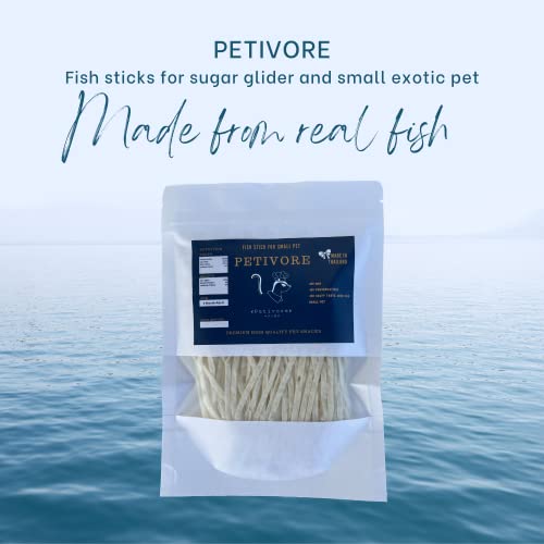 Petivore Premium Fish Stick For Sugar Glider And Small Exotic Pet - Made From Real Fish - Hamster, Squirrel, Chinchillas, Marmoset - Favorite Treats, Snacks And Food  thumb #1
