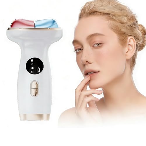 GLOLAKE Ice Roller for Face, Stainless Steel Gua Sha, Ice Face Roller for Depuffing, Lymphatic Drainage, Collagen Boost on Face, Body, Neck, Birthday Gifts, Relaxation, Skincare, at Home Spa 3-piece