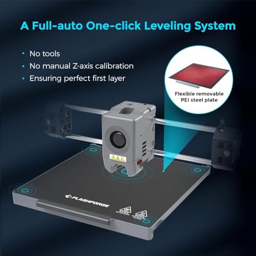FLASHFORGE AD5M 3D Printer,600mm/s High-Speed CoreXY Printer,1-Click Auto Leveling, 220x220x220mm Build Volume,Direct Drive Extruder,Quick-Swap Nozzle,Ideal for Rapid Prototyping&DIY 3D Printing