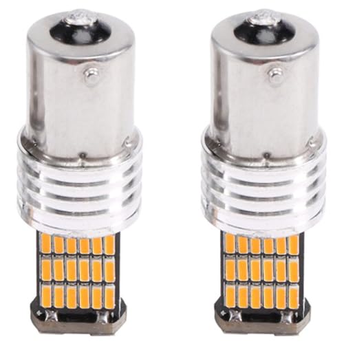 Uxsjakjsd 2 Bombillas LED 1156 Ámbar 7506 P21W BA15S Amarillas, Luces de Delanteras y Traseras.