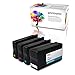 Printronic Remanufactured HP 950xl CN045AN HP 951xl CN046AN CN047AN CN048AN 1 Black 1 Cyan 1 Magenta 1 Yellow for OfficeJet Pro 251dw OfficeJet Pro 276dw OfficeJetPro 8100 OfficeJetPro 8600 OfficeJet Pro 8600 Plus OfficeJet Pro 8600 Premium Ink Cartridges for Inkjet Printers (4 Pack)