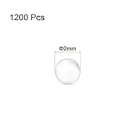 Vista 2 de HARFINGTON 1200 cuentas de vidrio para hervir bolas de vidrio de 0.079 pulgadas de soda y cal para mezclar botellas, transparente