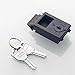 Cabinet Clamp Lock Key Or Keyless for Fire Cabinet Electrical Box Metal Light-Box Industrial Accessories 1Pcs(733-3 Key Black)