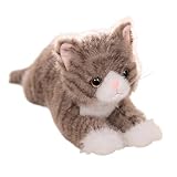 ぴったりと柔らかい猫ぬいぐるみリアルなぬいぐるみデザイン子供や猫愛好家のための家やオフィスの装飾