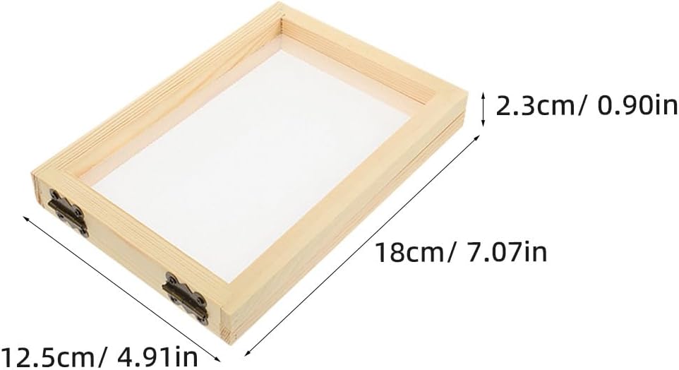 Beavorty 4pcs DIY Paper Making Frame Wooden Screen Handicraft Paper Moldle Frame