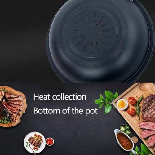 Wok antiadherente con tapa y revestimiento cerámico rojo miniatura 6