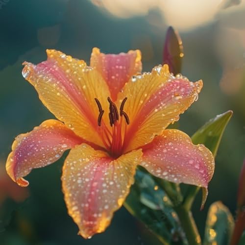 Resistente- Hemerocallis de raíz vertical - -Decoración paisajística para terraza y jardín - /【CXXFGFT】.-5 bulbos-C