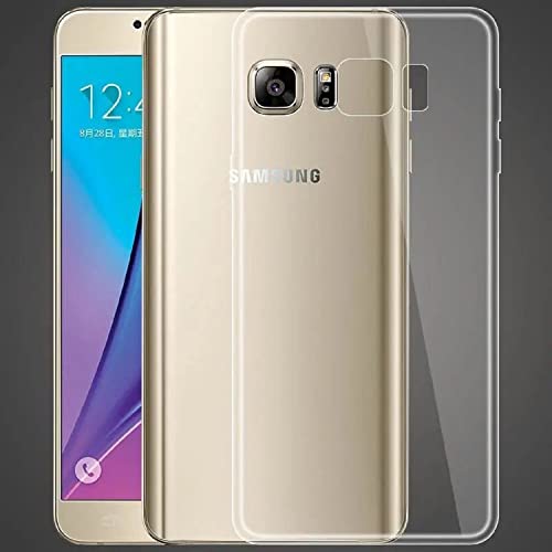 Image of Case Creation New Samsung Note 5 Premium Imported 0.3mm Crystal Clear Totu Silicone Transparent Flexible Soft Corner Protection with TPU Slim Back Case Color Variation Cover for Note 5