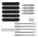 Hisencn Grill Replacement Parts Grill Burner, Heat Plate Tent Shield, Crossover Tubes Repair kit for Charbroil 6 Burner Charbroil 463230515, 463230514 and Other Grill Parts, g431-0300-w2a
