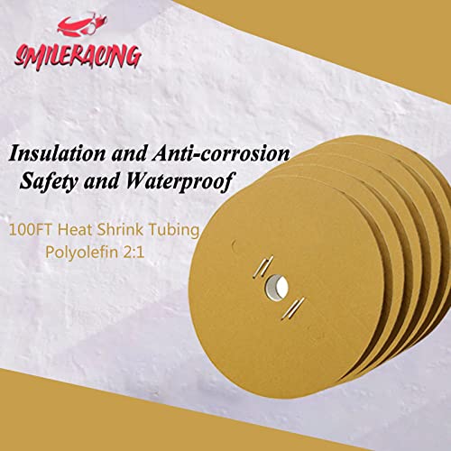 Smileracing 100 Ft/100' Feet 3/32" 2.4Mm Polyolefin 2:1 Heat Shrink Tubing Black #TOP1