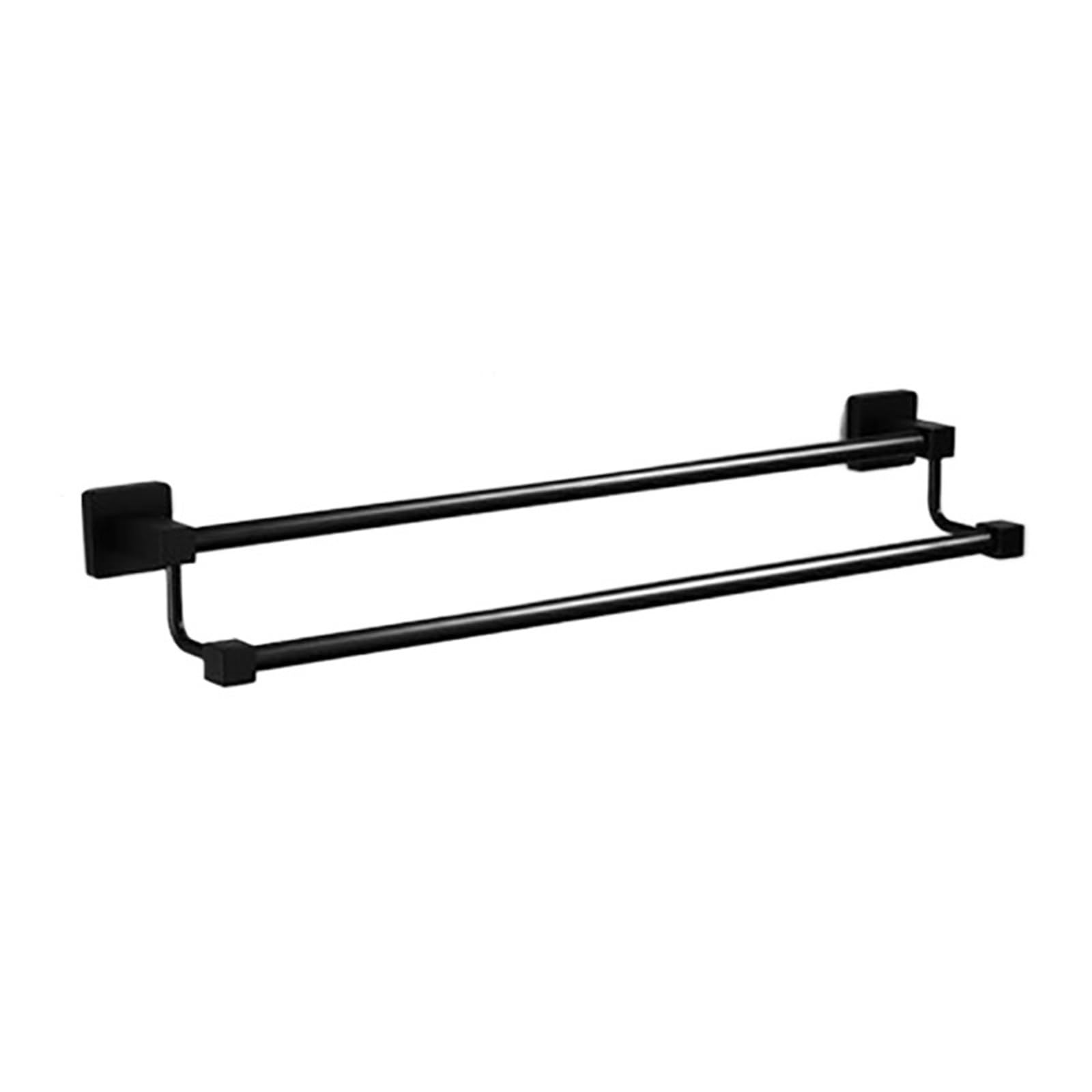 Towel Holder Towel Rail Black Robe Hook Bar Shelf Tissue Paper Holder Bathroom Hardware Set Bathroom Accessories(Style-03)