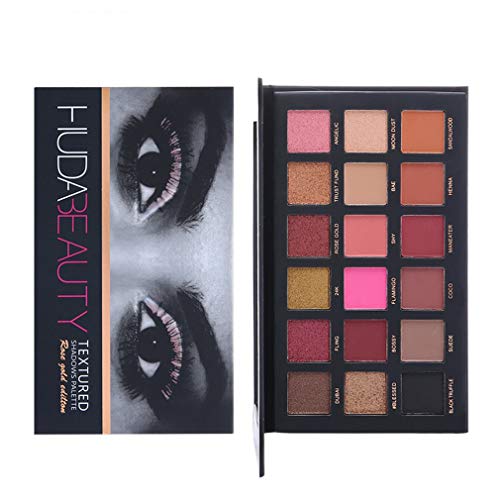 Huda makeup Beauty Palette 18 color eyeshadow Rose Gold Texture Palette/eyeshadow palettes