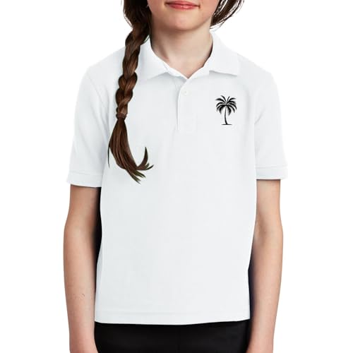 Girls' Classic Polo Shirts School Uniform Short Sleeve Boys Summer Button Up Shirt Casual Collared T-Shirt Boys Polos